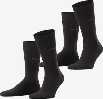 ESPRIT Socks 'Basic Easy 2-Pack' in Black: front