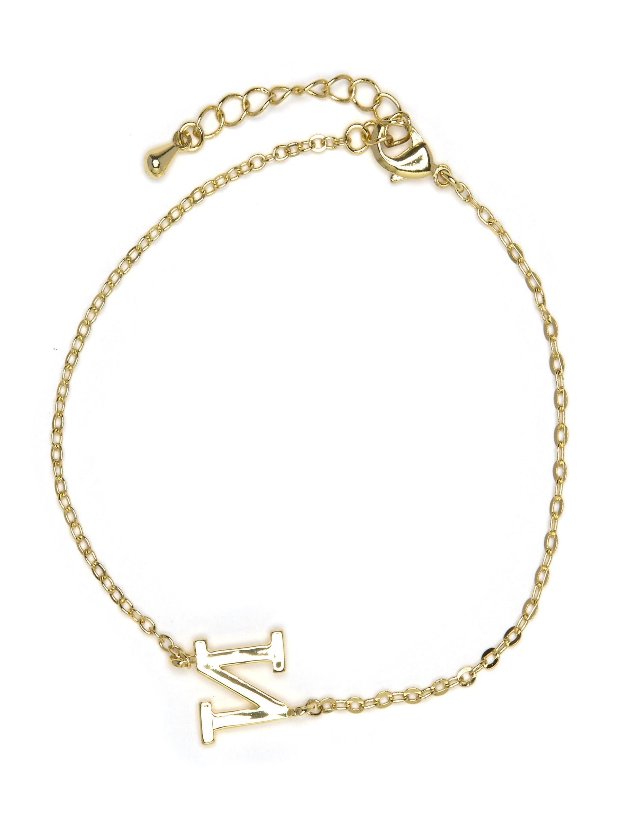 Braccialetto 'Alphabet N' di Luxenter in oro