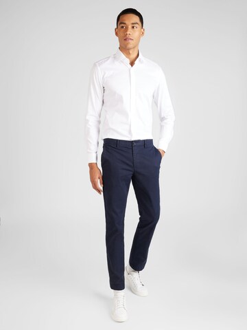 BOSS Slim fit Zakelijk overhemd 'H-HANK-TUX1' in Wit