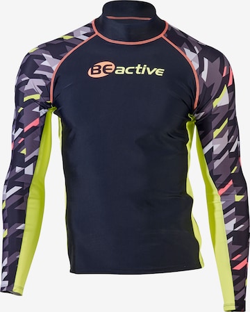 T-Shirt fonctionnel 'Rashguard BEactive UV SUNSET' BECO the world of aquasports en noir : devant