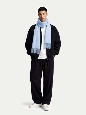 GOBI Cashmere Sjaal 'Unisex Cashmere Fringed Scarf' in Blauw