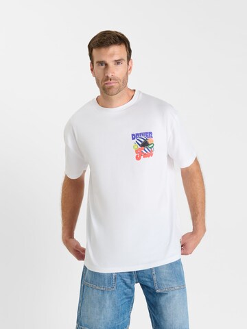 Le Temps Des Cerises Shirt 'TWIKEN' in Wit: voorkant