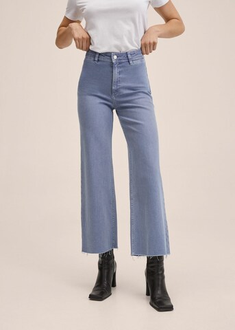 MANGO Wide leg Jeans 'Catherin' in Blauw: voorkant