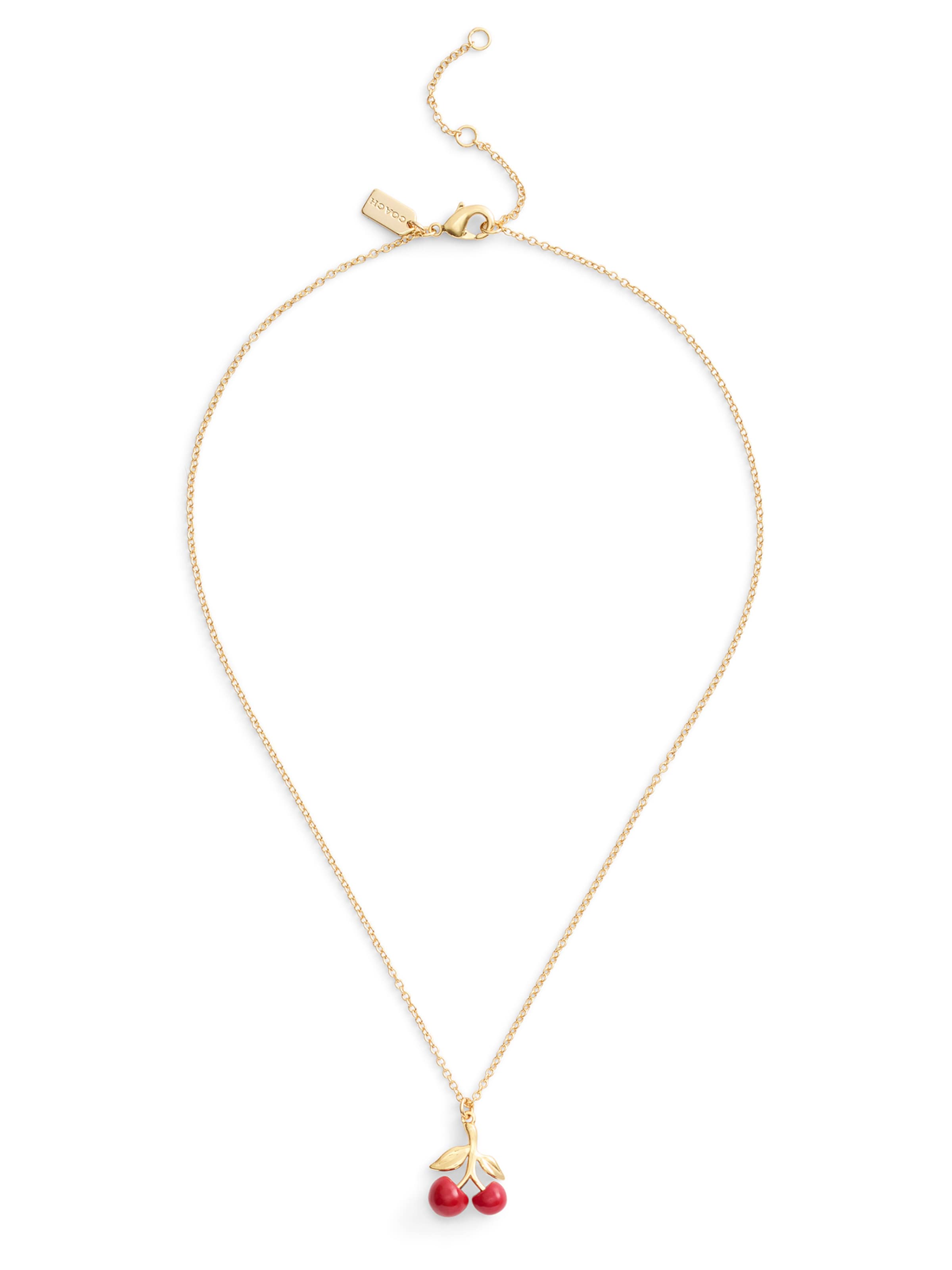 COACH - Colar 'Cherry' em ouro: frente