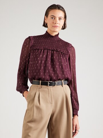 SCOTCH & SODA Блуза 'LUREX SMOCK' в лилав: отпред