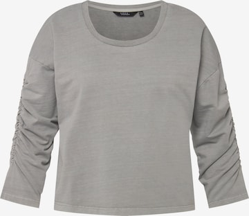Sweat-shirt Ulla Popken en gris : devant