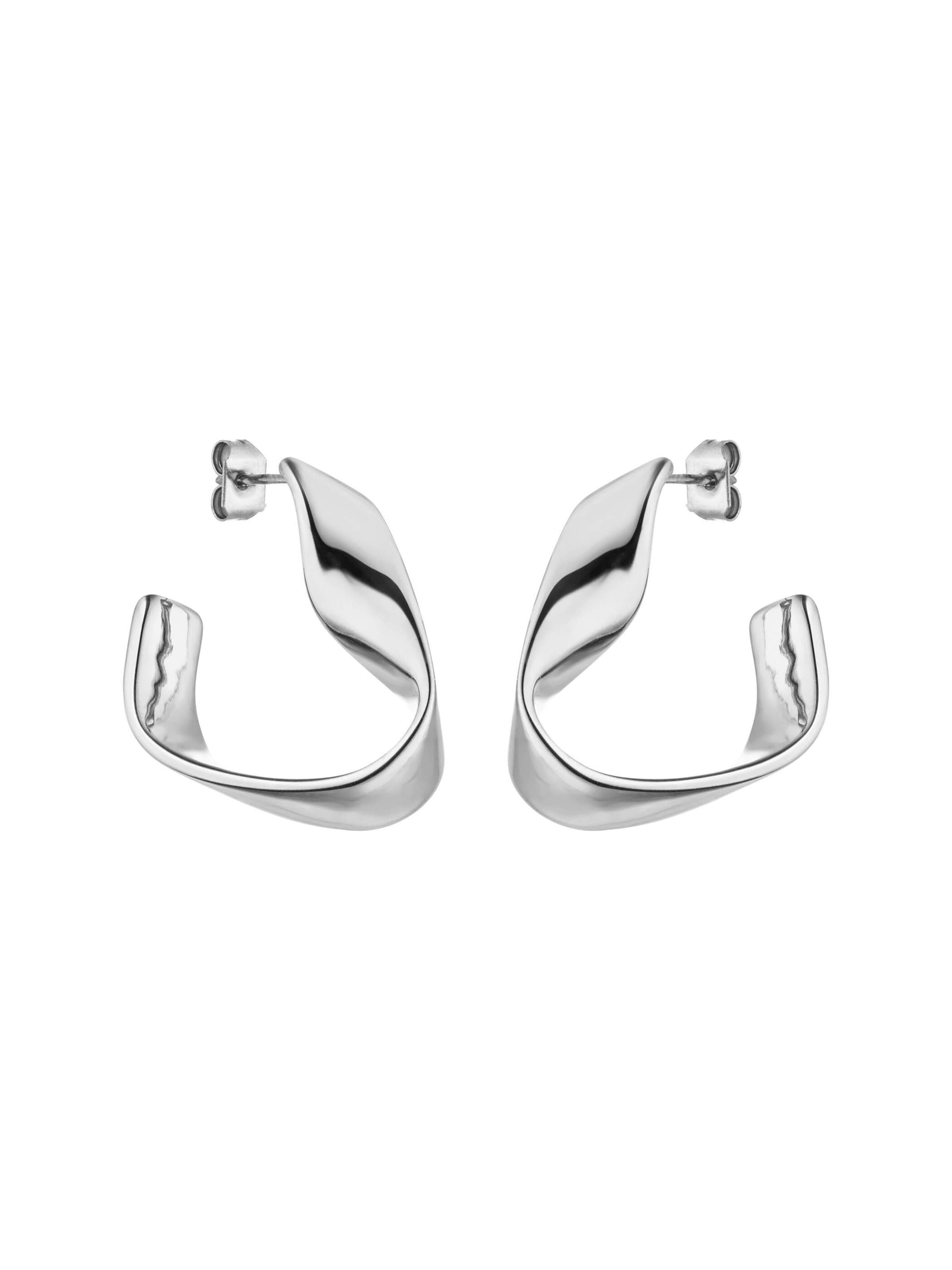 PURELEI Ohrringe 'River' in Silber: Vorderseite