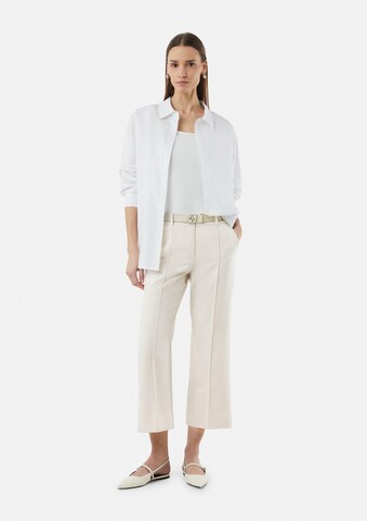 COMMA Bootcut Kalhoty s puky – béžová