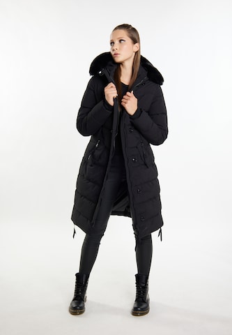 TUFFSKULL Χειμερινό παλτό σε μαύρο