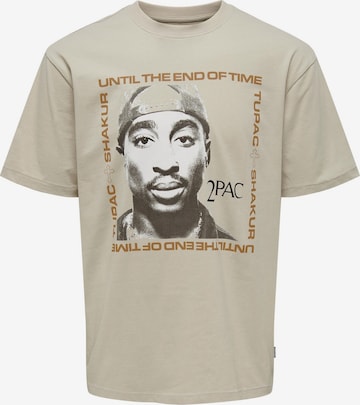Only & Sons Shirt 'Tupac' in Beige: front