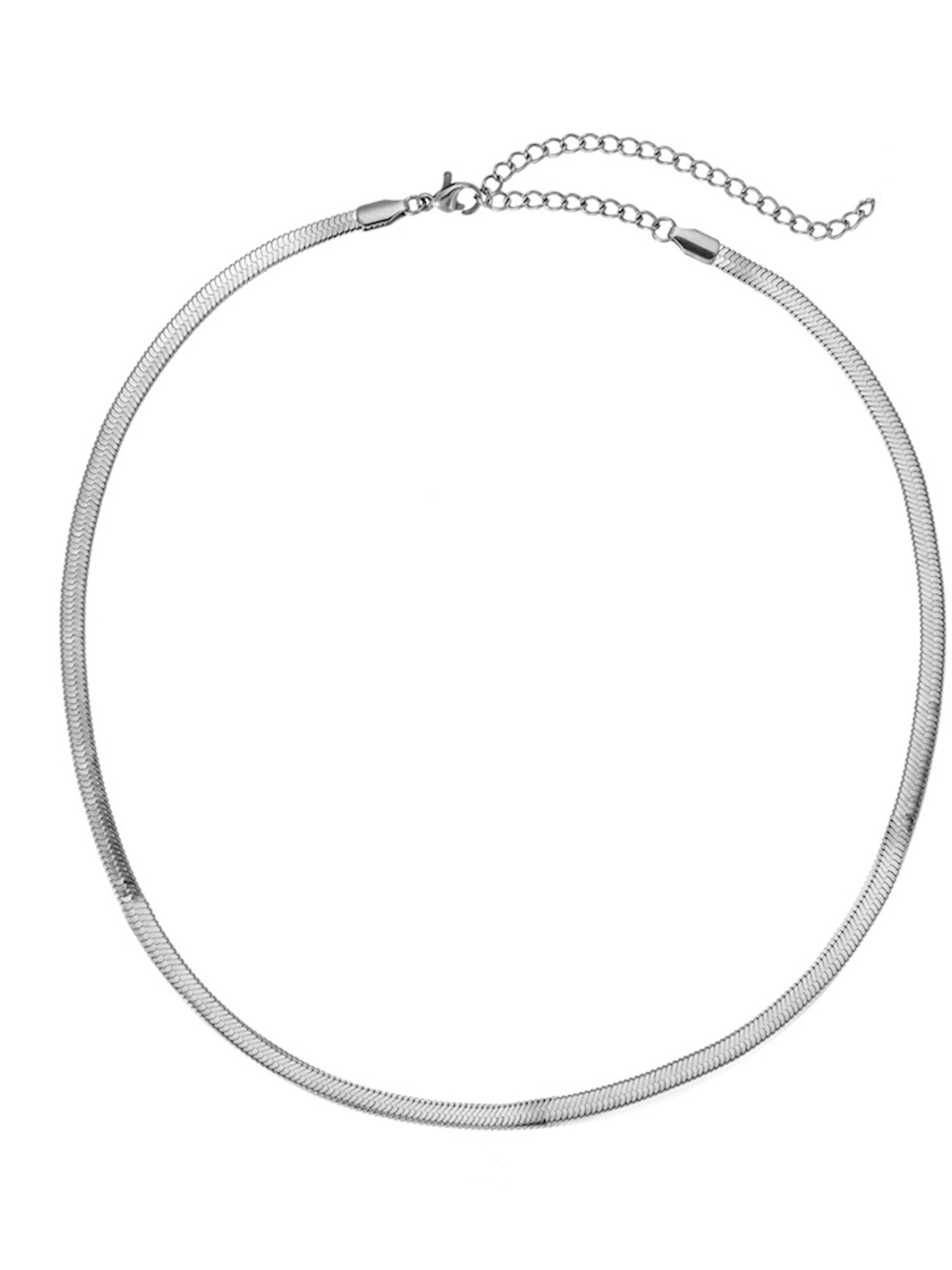 Cala Rose Necklace 'SLEEK SNAKE' in Silver: front