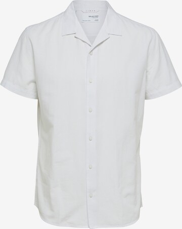 SELECTED HOMME Button Up Shirt in White: front