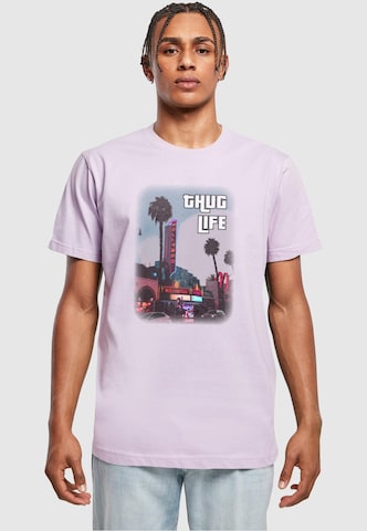 T-Shirt 'Grand Thug Life' Merchcode en violet : devant