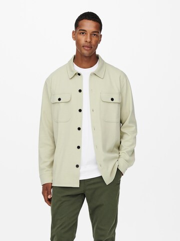 Only & Sons - Ajuste regular Camisa 'NEW KODYL' en beige: frente