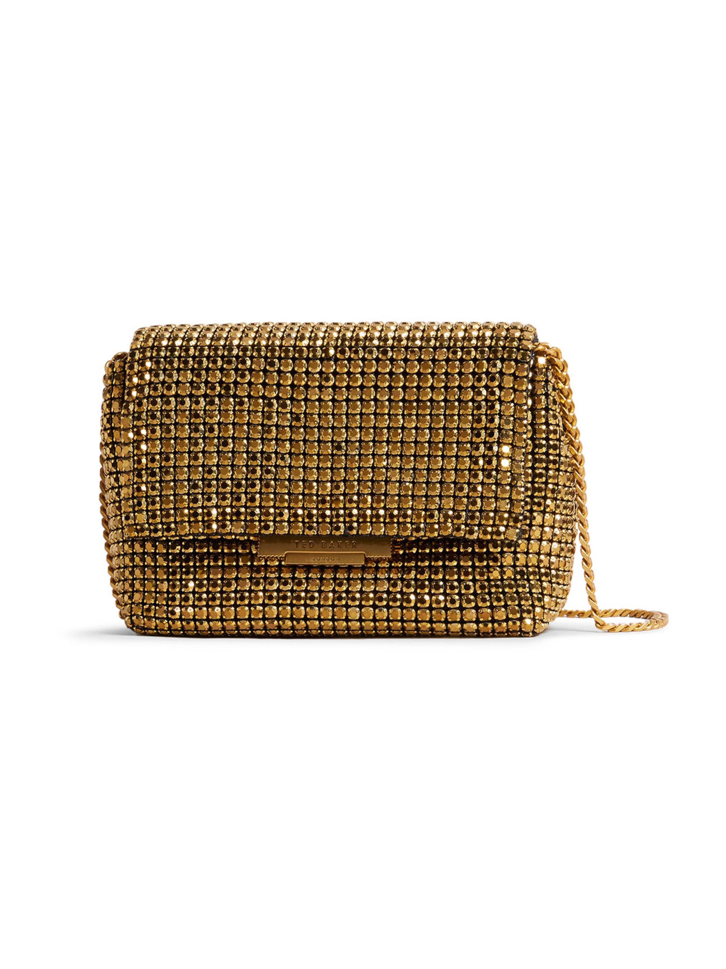 Ted baker gold clutch bag sale