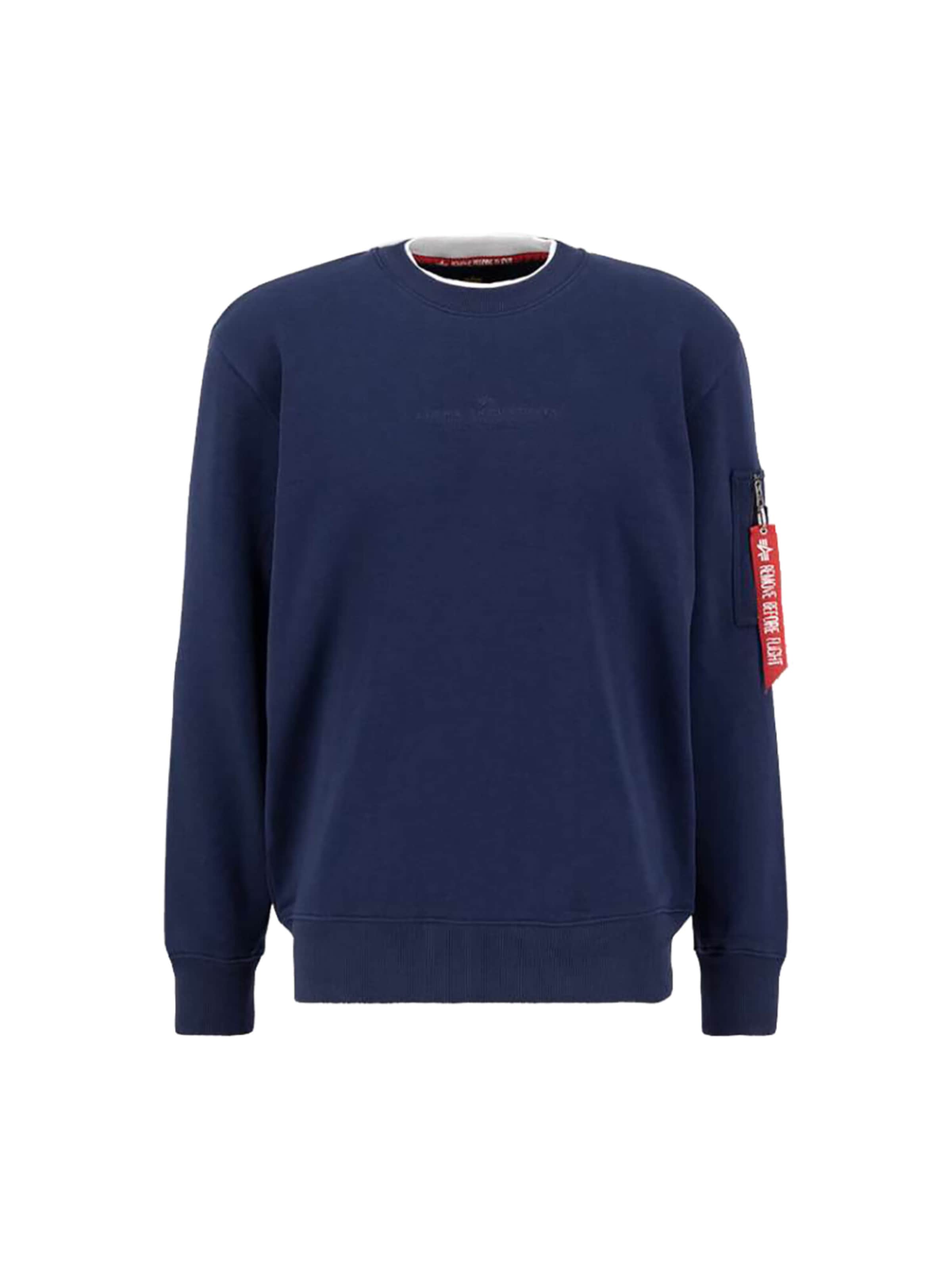 ALPHA INDUSTRIES Sweatshirt 'Double Layer' in Blue: front