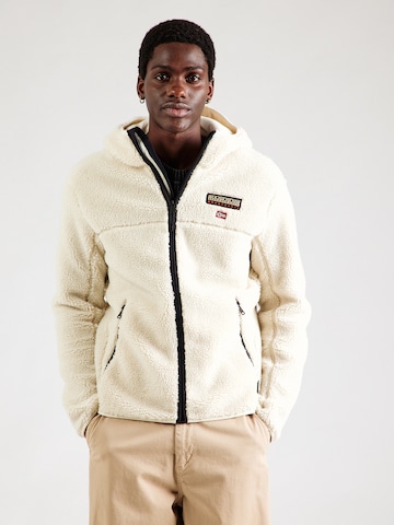 NAPAPIJRI Sweatjacke 'TYNIK' in Beige: Vorderseite