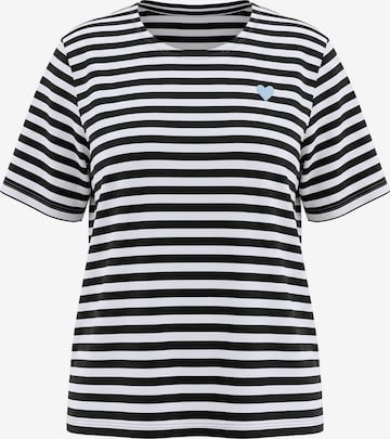 Ulla Popken Shirt in Schwarz: Vorderseite