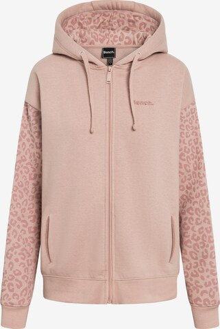BENCH Athletic Zip-Up Hoodie in Pink: front