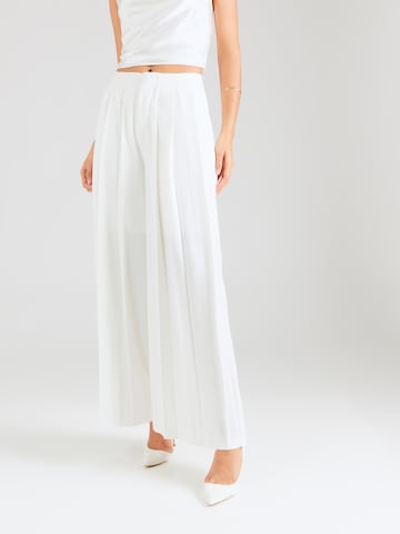 Wide leg Pantaloni 'Corinna' de la millane pe alb: față