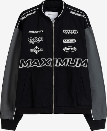 Bershka Between-Season Jacket in Black: front