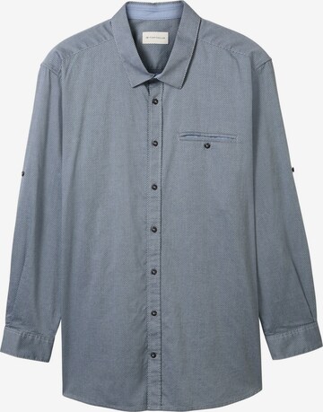 TOM TAILOR Men + Regular fit Button Up Shirt in Blue: front