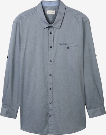 TOM TAILOR Men + Regular fit Button Up Shirt in Blue: front