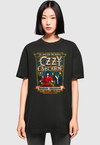 Maglia extra large 'Ozzy Osbourne - No Rest For The Wicked' di Merchcode in nero: frontale