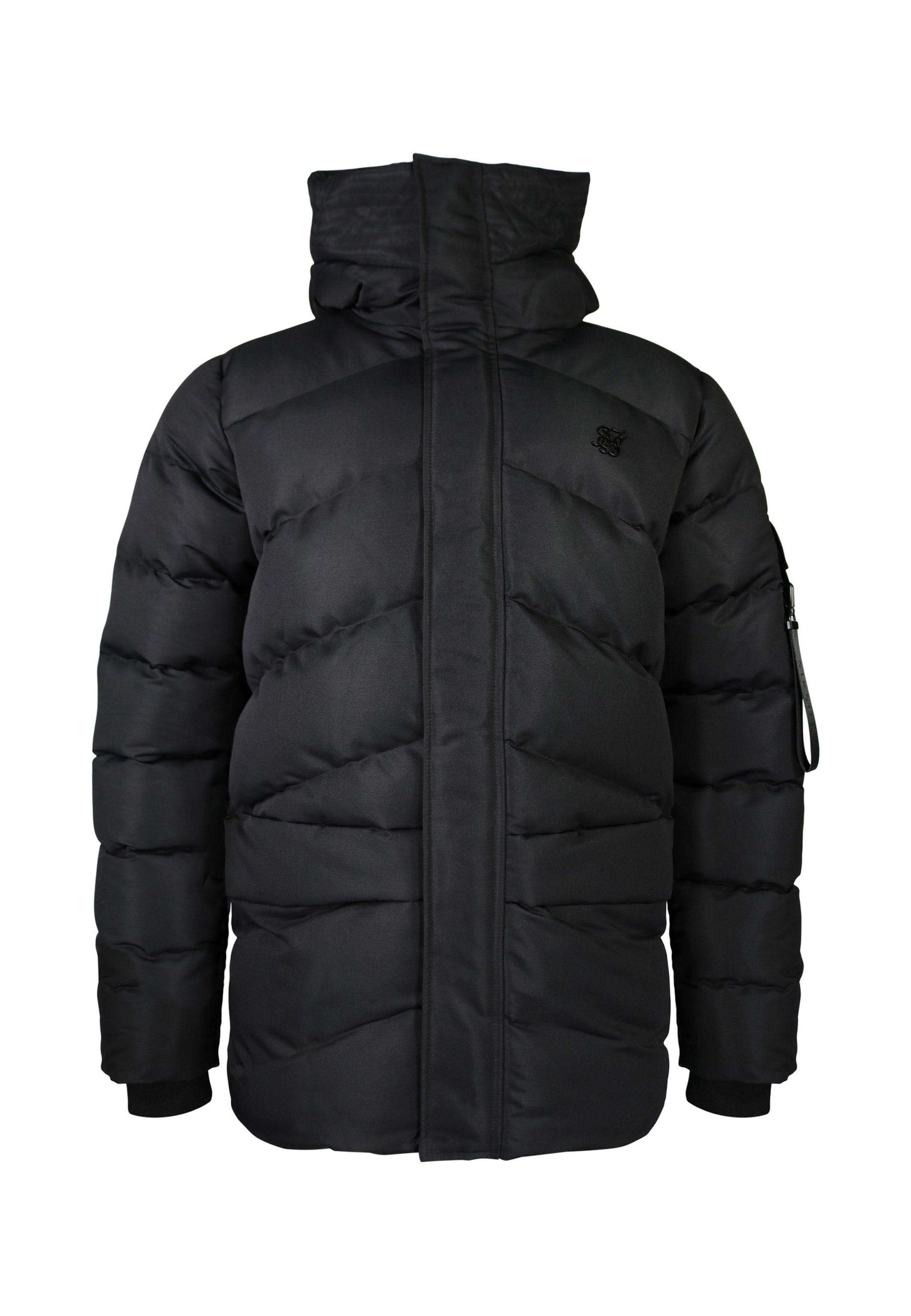 SikSilk Jacke in Schwarz: Vorderseite