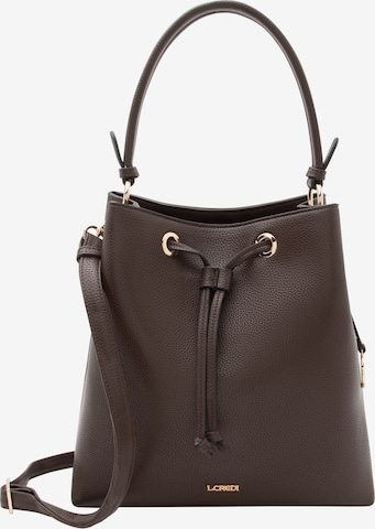 L.CREDI Beuteltasche 'Ebony ' in Braun: Vorderseite