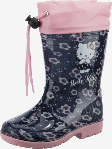 HELLO KITTY Rubber Boots 'BETSINA' in Blue: front