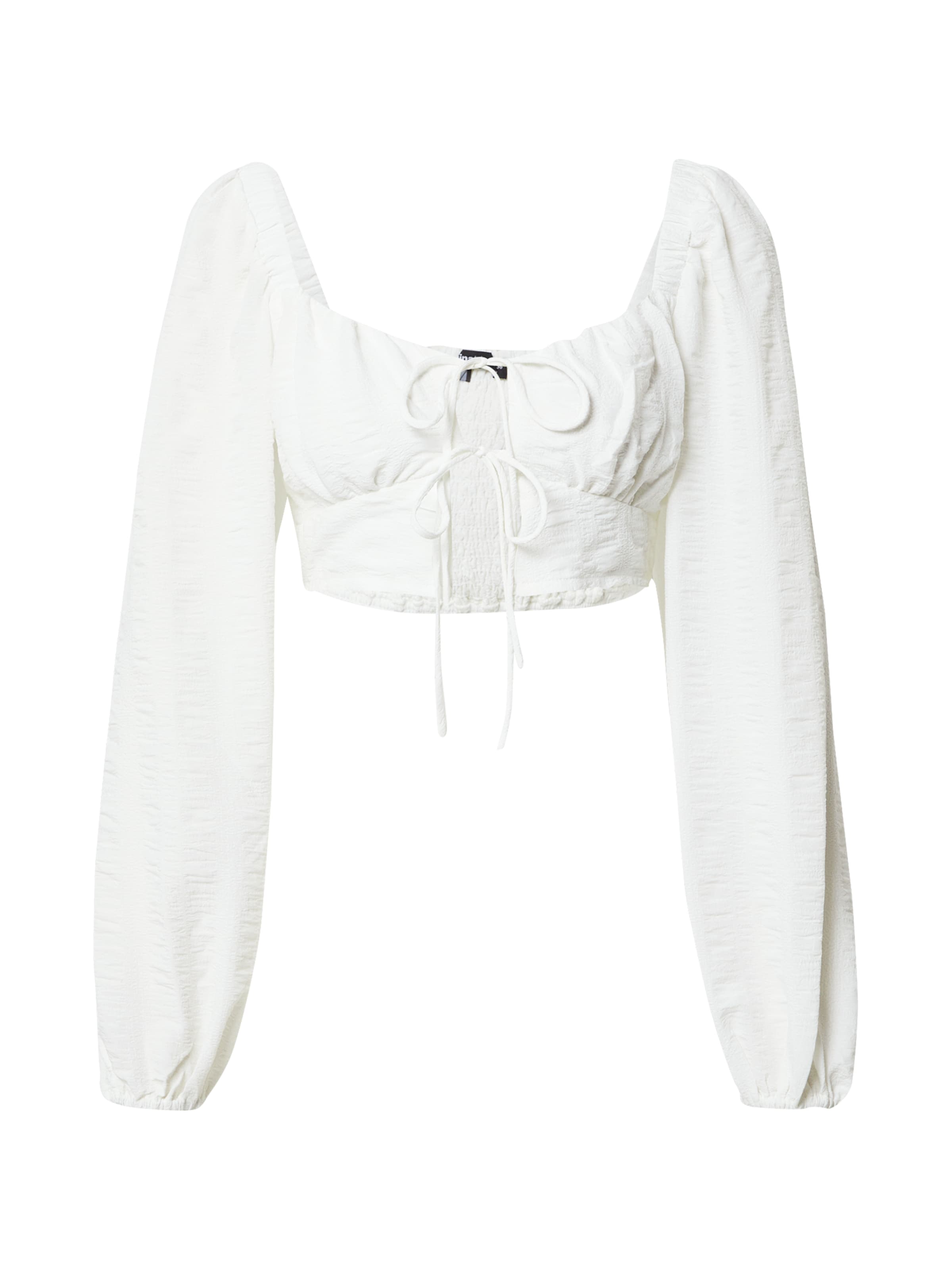 Gina Tricot Блуза 'Gilly' в бяло: отпред