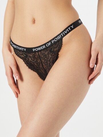 Hunkemöller Tanga 'Honey' – černá: přední strana