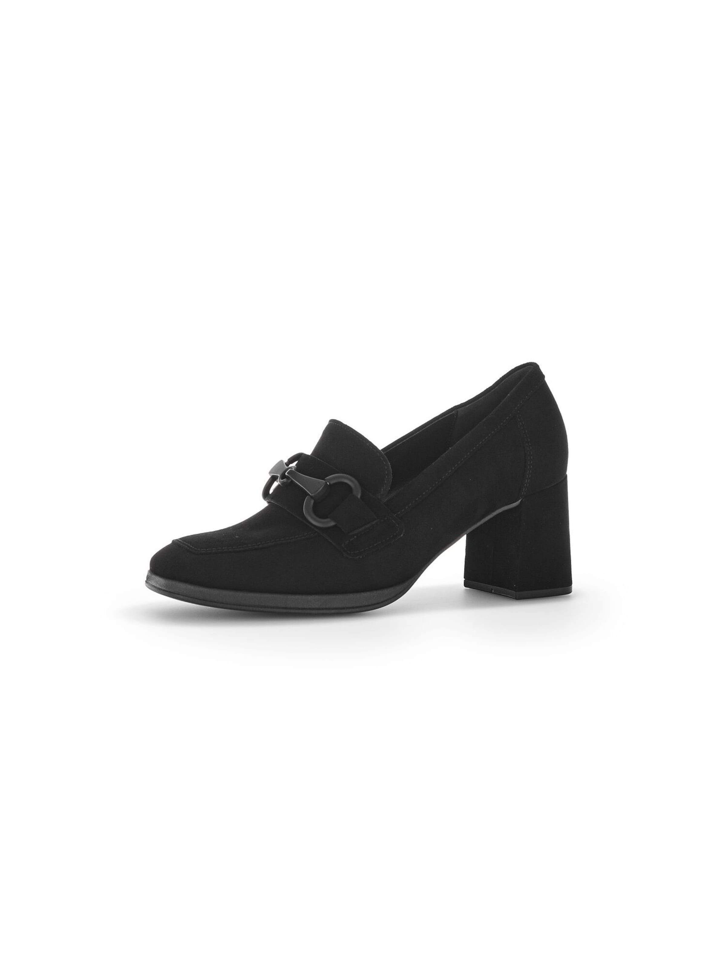 GABOR Platform Heels in Black: front