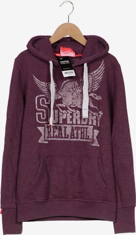 Superdry Sweatshirt & Zip-Up Hoodie in S in Purple: front