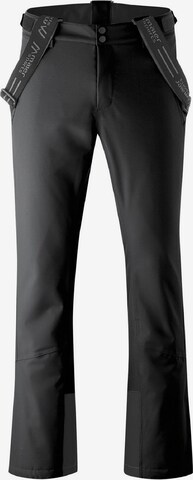 Maier Sports Slim fit Outdoor Pants 'Anton' in Black: front