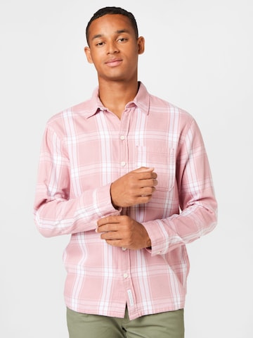 HOLLISTER Regular fit Button Up Shirt in Pink: front