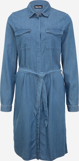 Pieces Tall Robe-chemise 'NISA' en bleu denim, Vue avec produit
