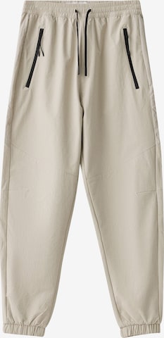 Bershka Zúžený Kalhoty – šedá: přední strana