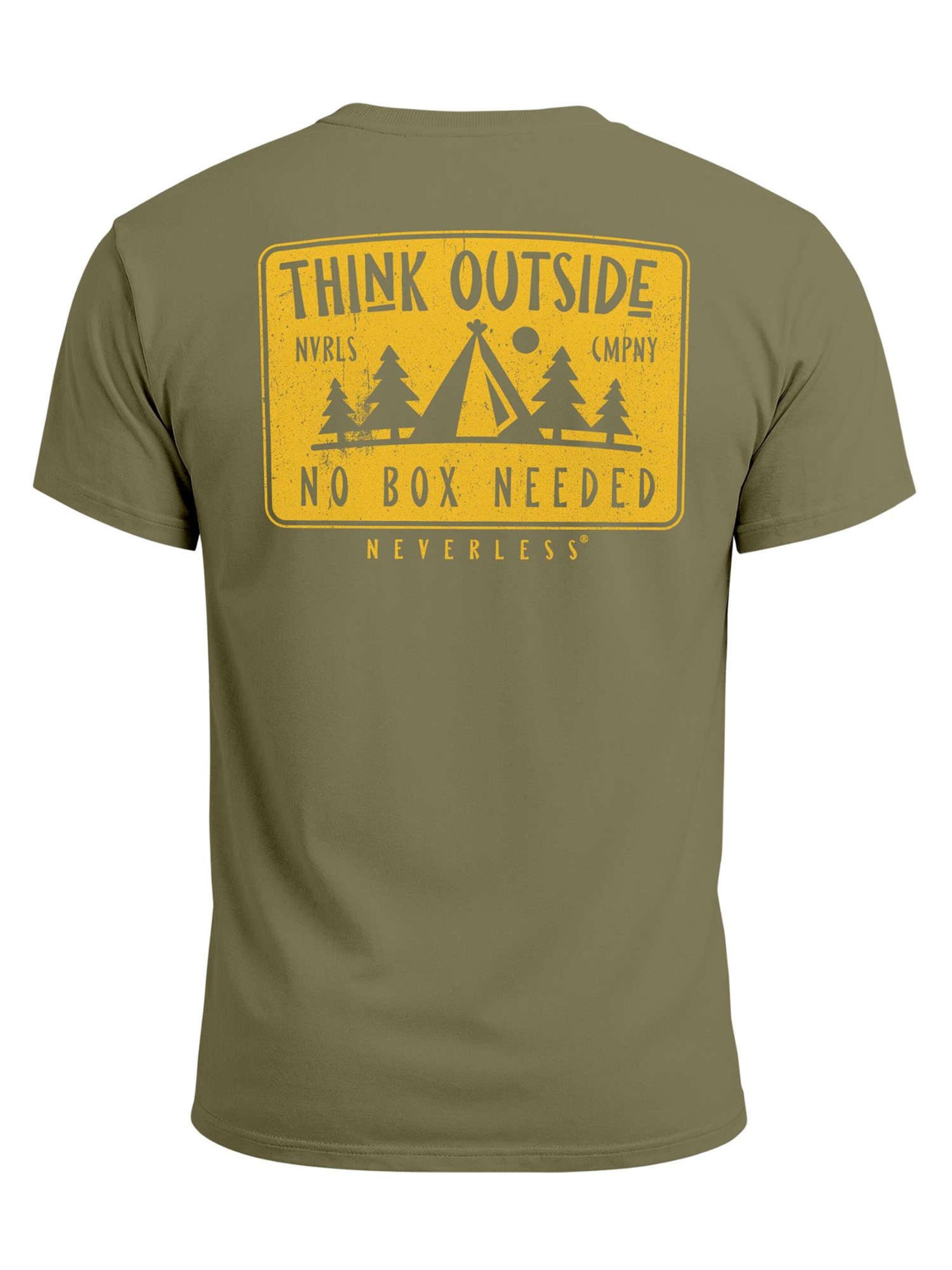 Neverless Shirt 'Think Outside' in Green