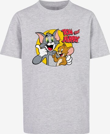 ABSOLUTE CULT Shirt 'Tom And Jerry - Thumbs up' in Grijs: voorkant