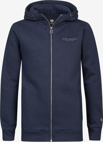 Petrol Industries Zip-Up Hoodie 'Orland Park' in Blue: front