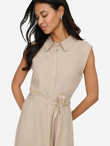 Abito 'Onlgoa Sl Linen Bl Shirt Dress Cc Pnt 15363697' di ONLY in beige