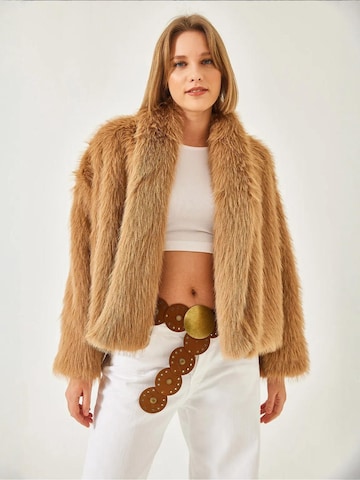 Veste mi-saison 'Kunstpelzmäntel' Bianco Lucci en marron