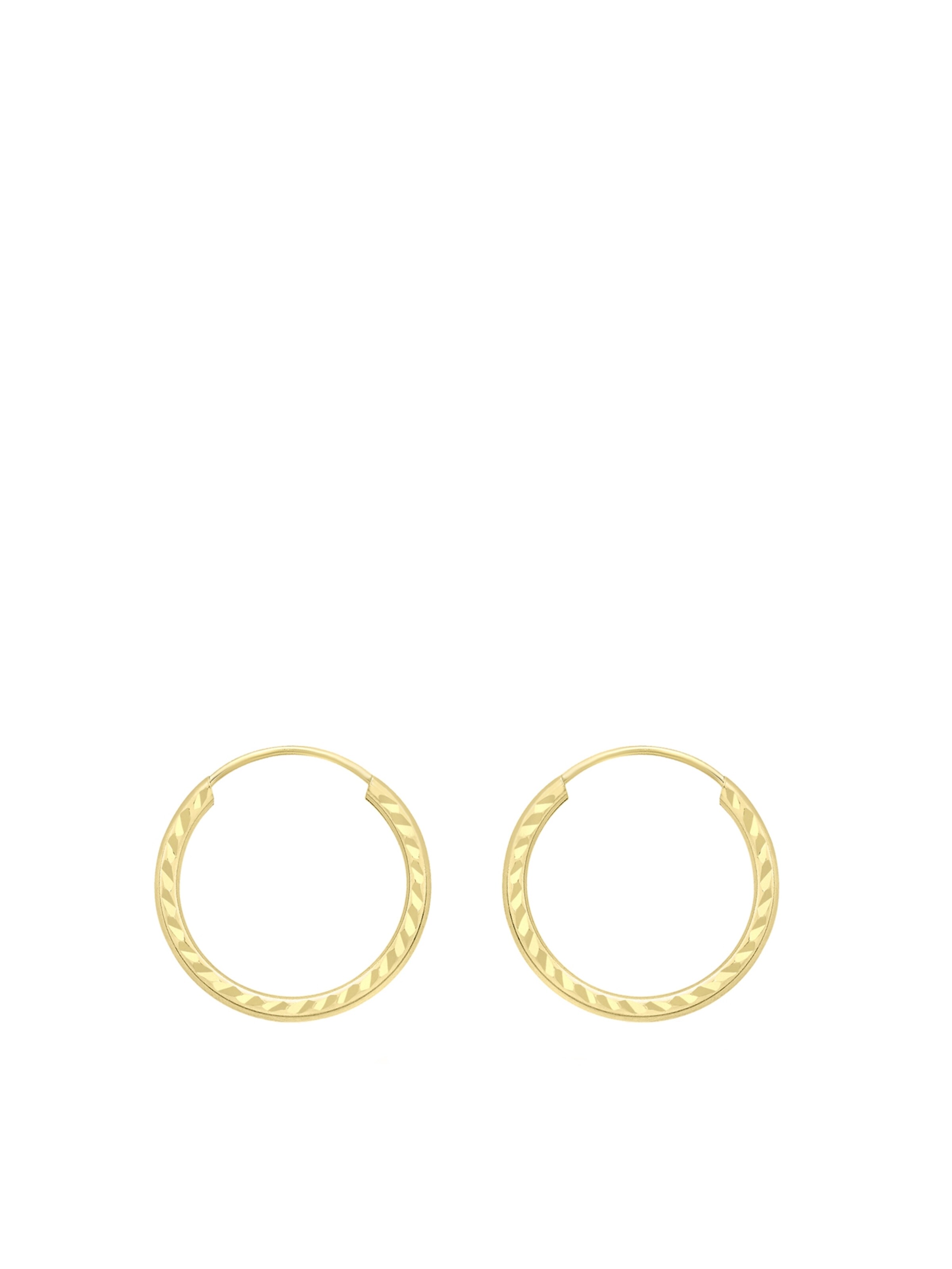 Boucles d'oreilles Lucardi en or : devant