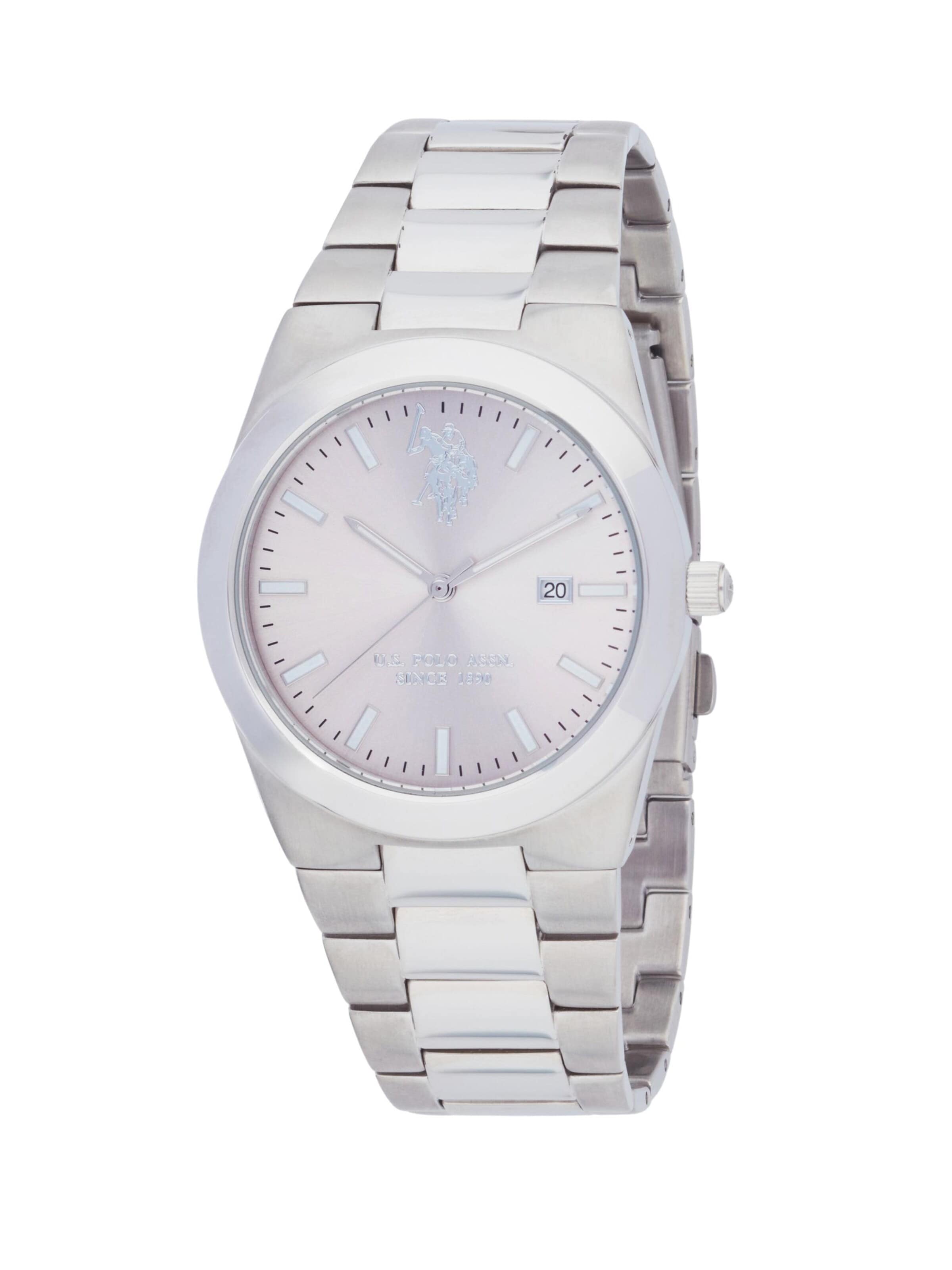 U.S. POLO ASSN. - Reloj analógico 'George' en plata: frente