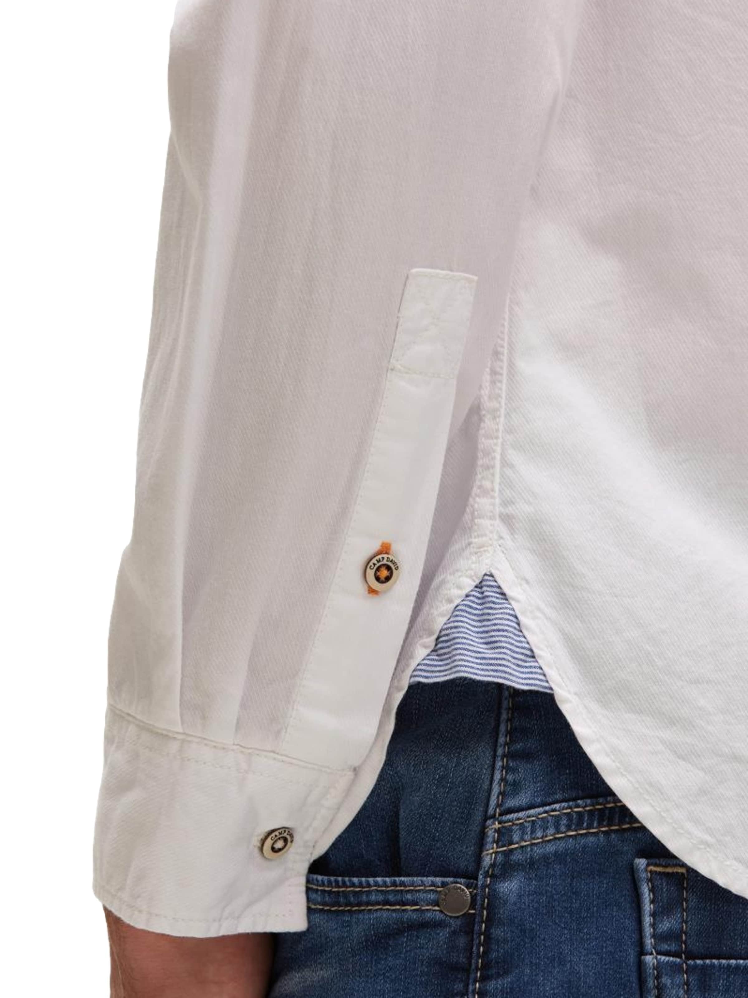 CAMP DAVID Средняя посадка Рубашка в Белый