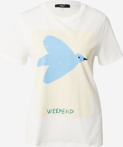 Weekend Max Mara T-Shirt 'MURANO' in creme / hellblau / schwarz / weiß, Produktansicht