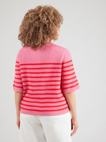 ONLY Carmakoma Вязаная кофта 'CARVIOLA' в Ярко-розовый