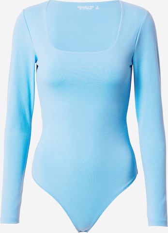 Abercrombie & Fitch Shirt Bodysuit in Blue: front